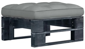 Ottomana Da Giardino Pallet İn Legno Di Pino Impregnato Nero /