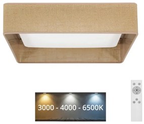 Brilagi - Lampada LED dimmerabile VELVET SQUARE LED/24W/230V + telecomando marrone