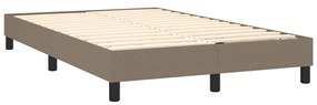 Letto a Molle con Materasso e LED Tortora 120x190 cm in Tessuto