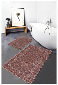 Set di tappetini per il bagno marroni in velluto 2 pz 60x100 cm – Mila Home