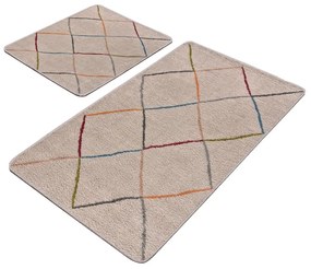 Set di tappetini per il bagno beige 2 pz 60x100 cm – Mila Home