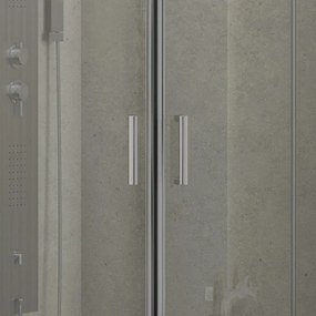 Box doccia semicircolare 80x80 altezza 180cm vetro trasparente | K400 - KAMALU