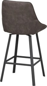 Sgabelli da bar grigi in set di 2 (altezza seduta 65 cm) Alison - Rowico