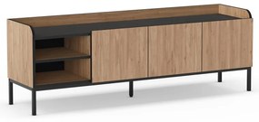 Mobile TV di colore naturale con effetto rovere 160x55x42 cm Adara – Marckeric