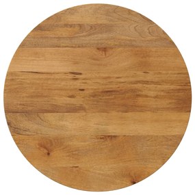 Piano per tavolo Ø 80x3,8 cm rotondo in legno massello di mango