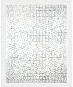Cornice100x140 cm in legno bianco lucido per puzzle