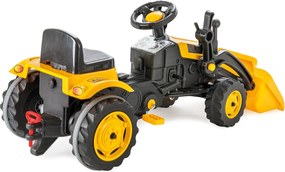 Trattore Ruspa a Pedali per Bambini 125x51x51 cm Giallo...
