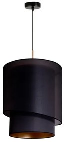 Duolla - Lampadario a sospensione con filo PARIGI 1xE27/15W/230V diametro 40 cm nero/oro