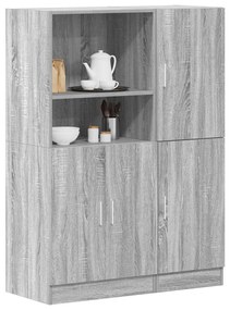 Set Di Mobili Da Cucina 2 Pz Grigio Sonoma İn Truciolato /