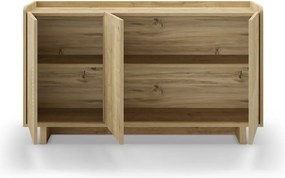 Cassettiera di colore naturale con effetto rovere 140x80x40 cm Daira – Marckeric