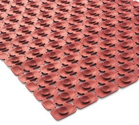 Tappetino antiscivolo doccia rosso 40x73 cm in plastica Spring