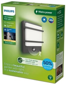 Philips - LED Applique da esterno con sensore PETRONIA LED/3,8W/230V IP44