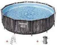 piscina steel pro max tonda telaio portante cm.366x100h. - ? cm.366x100h - capacit? lt.9150 - (art.5614x) fer404327