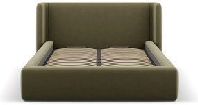Letto matrimoniale imbottito verde con contenitore con rete inclusa 200x200 cm Jason – Windsor &amp; Co Sofas