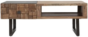 Tavolo da Caffè Mumbai in Legno di Acacia con Cassetti - Dimensioni 110x60x43 cm