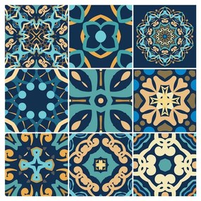 Set di 9 adesivi murali decorativi, 15 x 15 cm Dizier - Ambiance