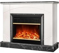 Camino Elettrico da Pavimento 85x110x27 cm Effetto Fiamma 1500W Madeira lux & Mars