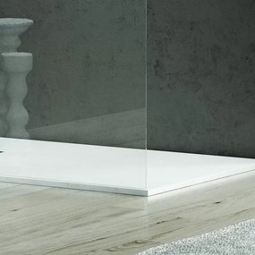 Box doccia walkin 110 cm con profilo bianco opaco KW-100W - KAMALU
