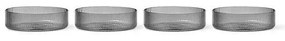 ferm LIVING - Ripple Serving Bowls Set of 4 Smoked Grey ferm LIVING