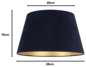 Duolla - Paralume per lampada da tavolo CONE M E27 diametro 28 cm blu