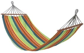 Trade Shop - Amaca 200x100 Cm Tessile Con Righe Multicolore Campeggio Giardino Estate 69606a