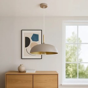 Brilagi - Lampadario a sospensione con filo ABRAHAM 1xE27/60W/230V diametro 45 cm beige