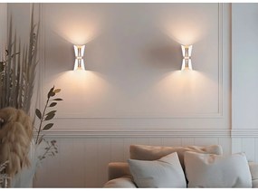 Lampada da parete in colore bianco-bronzo Coat - Trio