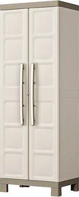 Armadio da Esterno 4 Ripiani 65x45x182H cm in Plastica Keter Excellence Alto Beige/Tortora...