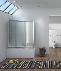 Parete vasca angolare 140x80cm P2000S - KAMALU