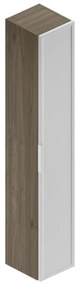 Colonna per mobile bagno Quadra 1 anta P 30 x L 30 x H 180 cm rovere cotto/bianco opaco laccato mdf