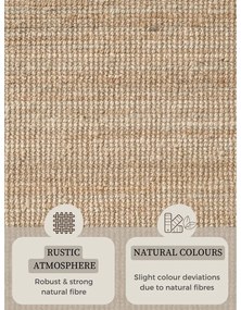 Tappeto rotondo di colore naturale in iuta ø 160 cm Bouclé Jaipur – Hanse Home