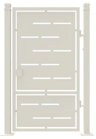 Cancello manuale con serratura elettrica Privacy in ferro, apertura a destra, L 104.5 x H 180 cm, di colore bianco