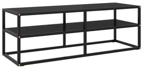 Mobile Tv Nero Con Vetro Nero 120x40x40 Cm /