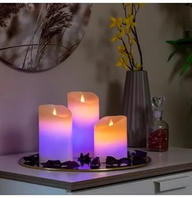 Candele a LED Multicolor Effetto Fiamma con Telecomando Lendles InnovaGoods 3 Unità