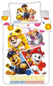 Set copripiumino e federa da bambini in cotone per culla 100x135 cm Paw Patrol – Jerry Fabrics