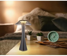 Globo 21025S-LED Lampada da tavolo ricaricabile dimmerabile AMBRA LED/2,5W/3,7V 2700K/4500K/6500K nero