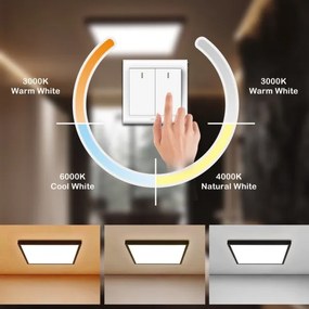 Brilagi - Lampada LED da bagno FRAME LED/50W/230V 3000/4000/6000K IP44 nero