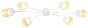 Plafoniera moderna bianca 6 luci - Lofty