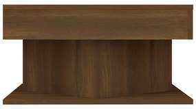 Tavolino da salotto rovere marrone 57x57x30cm legno multistrato