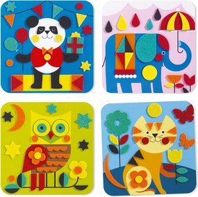 Collage di feltro - animali felici