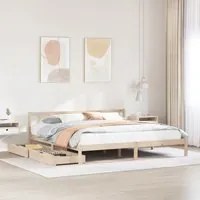 Letto senza Materasso 200x200 cm in Legno Massello di Pino 3301483