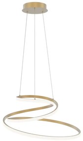 Lampadario LED glamour Coaster dorato Ø60cm, luce con 3 temperature di colore 8000 lumen, LUCE AMBIENTE DESIGN