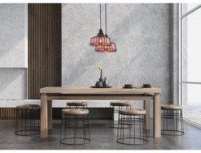 Klausen 111007 - Lampadario a sospensione con filo FACTORY 1xE27/11W/230V rosa oro/nero