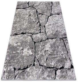 Tappeto moderno COZY 8985 Brick Pavimentazione mattone, calcolo - Structural due livelli di pile grigio