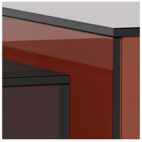 Set di tavolini da salotto marroni in vetro 2 pz 50x50 cm Dice – Actona