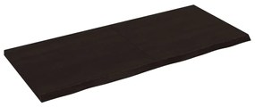 Ripiano Marrone Scuro 140x60x(2-4) Cm Massello Rovere Trattato /