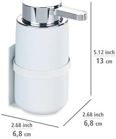 WENKO 54655100 - Dispenser per sapone WOYA 250 ml bianco/cromo lucido