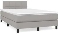 Letto a Molle Materasso e LED Grigio Chiaro 120x190 cm Tessuto 3270039