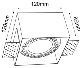 Brosline 3268 - Faretto da incasso CAGE 1xGU10/18W/230V nero