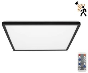 Lampada LED bagno NIVERA LED/24W/230V IP54 30x30 cm nera con sensore + DO
